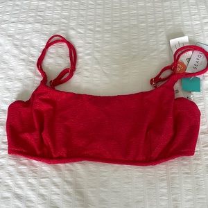 Seafolly  Twilight DD Square Neck Red Bikini Top.